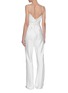 Back View - Click To Enlarge - GALVAN LONDON - Slouchy belted V-neck satin jumpsuit