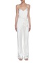 Main View - Click To Enlarge - GALVAN LONDON - Slouchy belted V-neck satin jumpsuit