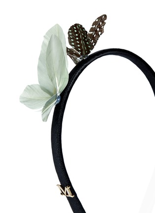 Detail View - Click To Enlarge - MAISON MICHEL - Feather butterfly headband