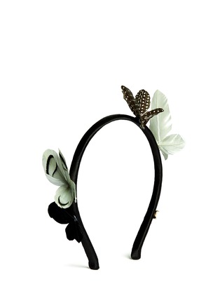 Figure View - Click To Enlarge - MAISON MICHEL - Feather butterfly headband