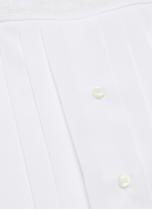 Detail View - Click To Enlarge - PRADA - Lace insert cotton nylon blend mini dress