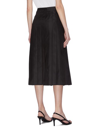 Back View - Click To Enlarge - PRADA - Pleated wrap around skirt