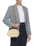 Front View - Click To Enlarge - MARK CROSS - Gianna' oval rattan shoulder bag