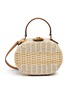 Main View - Click To Enlarge - MARK CROSS - Gianna' oval rattan shoulder bag