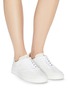 Figure View - Click To Enlarge - STUART WEITZMAN - 'Daryl' low top leather sneakers