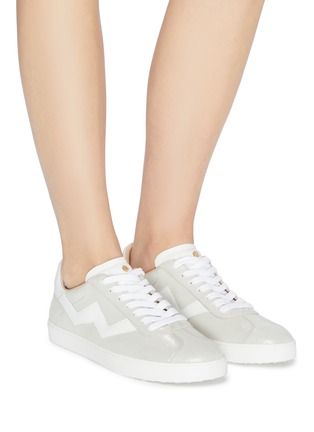 Figure View - Click To Enlarge - STUART WEITZMAN - 'Daryl' low top leather sneakers