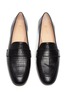 Detail View - Click To Enlarge - STUART WEITZMAN - 'Payson' croc embossed leather loafers