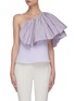 Main View - Click To Enlarge - MATICEVSKI - Attest' One Shoulder Ruffle Top