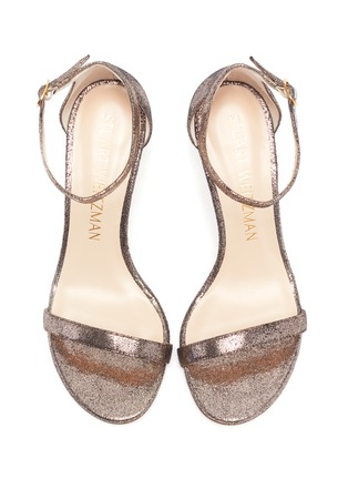 Detail View - Click To Enlarge - STUART WEITZMAN - Nunakedstraight' glittered heeled sandals