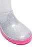 Detail View - Click To Enlarge - SOPHIA WEBSTER - Butterfly wings contrast sole glitter kids welly boots