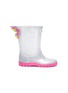 Main View - Click To Enlarge - SOPHIA WEBSTER - Butterfly wings contrast sole glitter kids welly boots