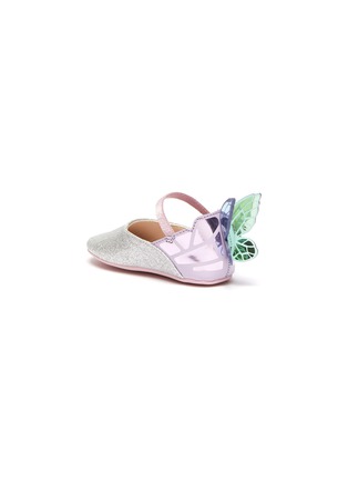 Detail View - Click To Enlarge - SOPHIA WEBSTER - 'Chiara' wings leather kids ballerina flats