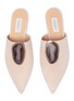 Detail View - Click To Enlarge - GABRIELA HEARST - Agate embellished suede leather slides