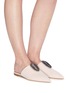 Figure View - Click To Enlarge - GABRIELA HEARST - Agate embellished suede leather slides