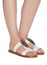 Figure View - Click To Enlarge - GABRIELA HEARST - 'Hades' agate embellished leather sandals