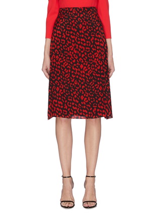 Main View - Click To Enlarge - ALICE & OLIVIA - 'Sula' leopard print silk skirt