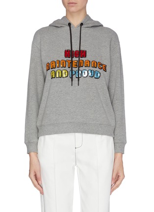Main View - Click To Enlarge Main View - Click To Enlarge - ALICE + OLIVIA - 'Barron' sequin embellished slogan hoodie