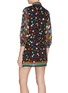 Back View - Click To Enlarge - ALICE & OLIVIA - 'Lalita' contrast stripe panel floral collar dress