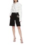 Figure View - Click To Enlarge - PETER DO - Contrast waistband tailored shorts