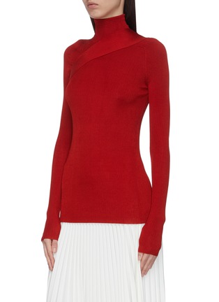 Front View - Click To Enlarge - PETER DO - Panelled rib knit turtleneck top