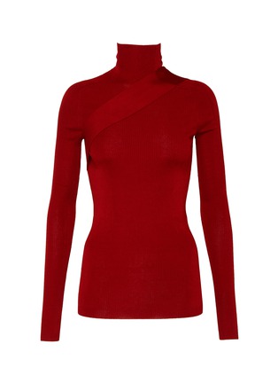 Main View - Click To Enlarge - PETER DO - Panelled rib knit turtleneck top