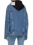 Back View - Click To Enlarge - VETEMENTS - Hooded artisanal jean jacket
