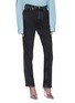 Front View - Click To Enlarge - VETEMENTS - 'Stripper' zupper outseam jeans