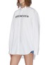 Front View - Click To Enlarge - VETEMENTS - 'Gothic' logo print oversized button-up shirt