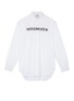 Main View - Click To Enlarge - VETEMENTS - 'Gothic' logo print oversized button-up shirt