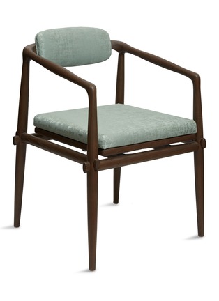  - ANDRÉ FU LIVING - Interlock dining oak arm chair – Sage Green