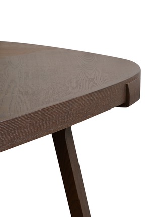 Detail View - Click To Enlarge - ANDRÉ FU LIVING - Interlock Oval Oak Wood Dining Table
