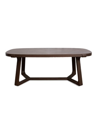 Main View - Click To Enlarge - ANDRÉ FU LIVING - Interlock Oval Oak Wood Dining Table