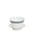  - ANDRÉ FU LIVING - Mid Century Rhythm Chinese Gai Wan Porcelain Tea Cup Set – Sage Green