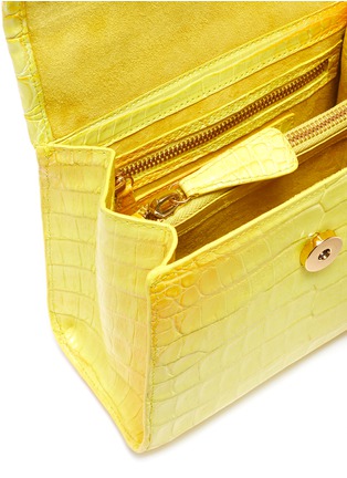 Detail View - Click To Enlarge - NANCY GONZALEZ - Corcodile leather flap shoulder bag