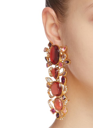 Figure View - Click To Enlarge - LANE CRAWFORD VINTAGE ACCESSORIES - Diamante drop earrings