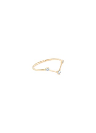 Main View - Click To Enlarge Main View - Click To Enlarge - WWAKE - 'Three-Step Triangle' sapphire 14K yellow gold ring