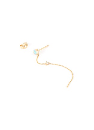 Detail View - Click To Enlarge - WWAKE - Diamond opal 14k gold drop earrings
