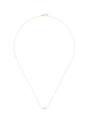 Main View - Click To Enlarge - WWAKE - 'Three Points' diamond opal 14k gold necklace