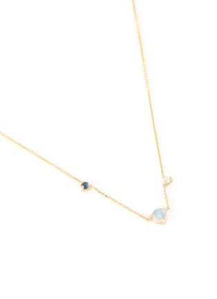 Detail View - Click To Enlarge - WWAKE - 'Three Step' diamond sapphire opal 14k gold necklace