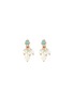 Main View - Click To Enlarge - WWAKE - 'Cloudburst' opal seed pearls 14k gold earrings