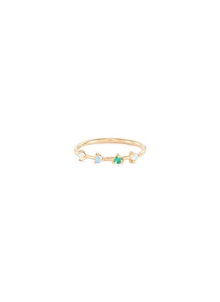 Main View - Click To Enlarge - WWAKE - 'Four Step' emerald opal 14k gold ring