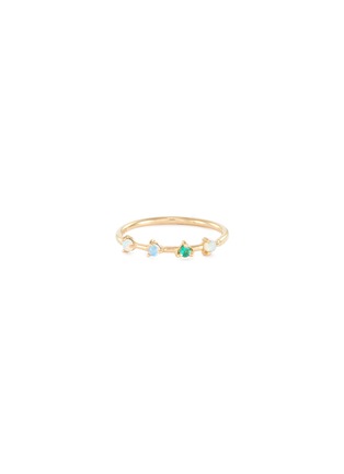 Main View - Click To Enlarge - WWAKE - 'Four-Step' emerald opal 14K gold ring