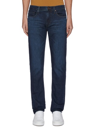 Main View - Click To Enlarge - J BRAND - 'Tyler' dark wash whiskering jeans