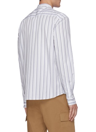 Back View - Click To Enlarge - EQUIL - Mandarin collar stripe shirt