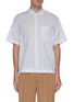 Main View - Click To Enlarge - EQUIL - Stripe print elastic hem shirt