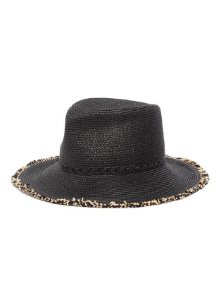 Main View - Click To Enlarge - ERIC JAVITS - 'Mykonos' Fringed Fedora Hat