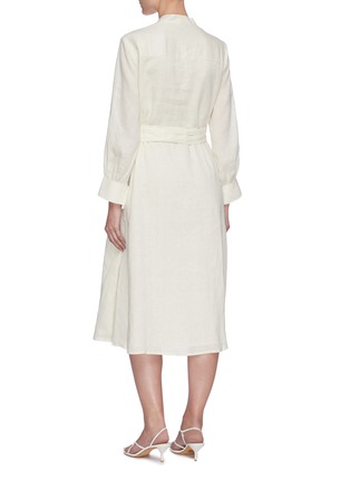 Back View - Click To Enlarge - EQUIL - Half placket shirtdress