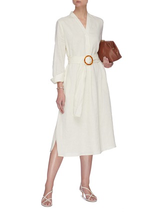 Figure View - Click To Enlarge - EQUIL - Half placket shirtdress