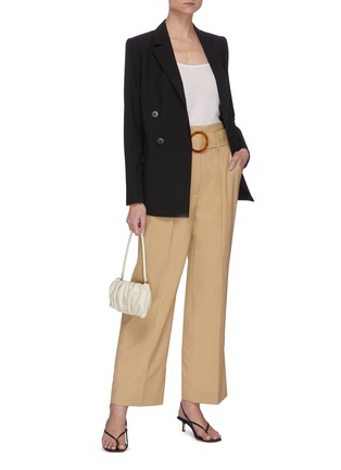 Figure View - Click To Enlarge - EQUIL - Tortoiseshell effect buckle belted pants