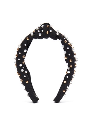 Main View - Click To Enlarge - LELE SADOUGHI - Pearl woven stud knot headband